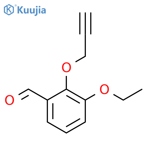 3-Ethoxy-2-(prop-2-yn-1-yloxy)benzaldehyde structure
