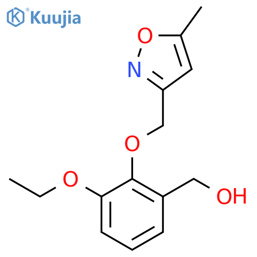 {3-Ethoxy-2-(5-methyl-1,2-oxazol-3-yl)methoxyphenyl}methanol structure