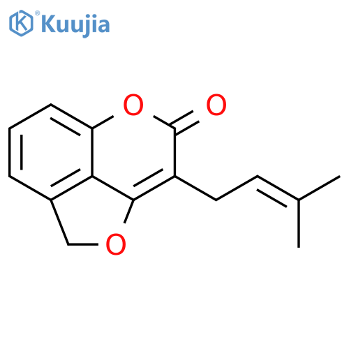 Furo[2,3,4-de]-1-benzopyran-2(5H)-one,3-(3-methyl-2-buten-1-yl)- structure