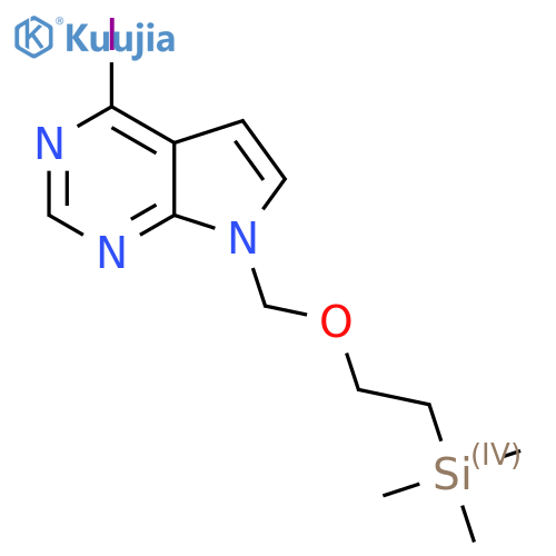 4-iodo-7-{[2-(trimethylsilyl)ethoxy]methyl}-7H-pyrrolo[2,3-d]pyrimidine structure
