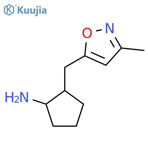 {2-(3-Methylisoxazol-5-yl)methylcyclopentyl}amine structure
