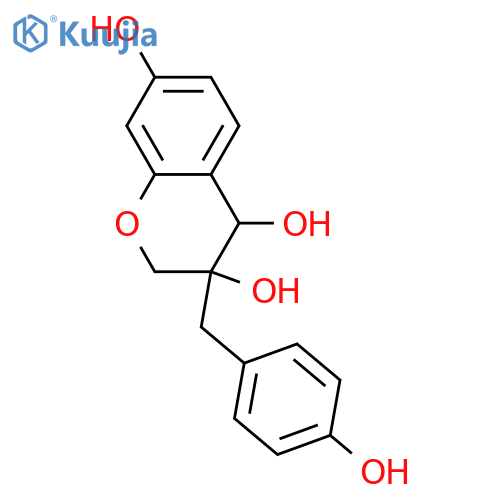 2H-1-Benzopyran-3,4,7-triol, 3,4-dihydro-3-[(4-hydroxyphenyl)methyl]- structure
