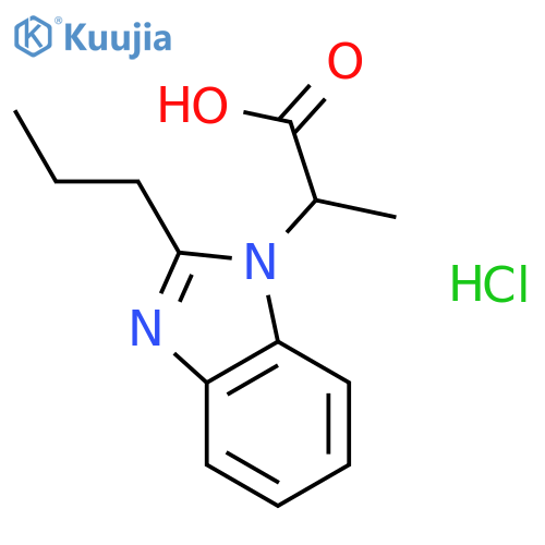 2-(2-Propyl-1H-benzimidazol-1-yl)propanoic Acid Hydrochloride structure