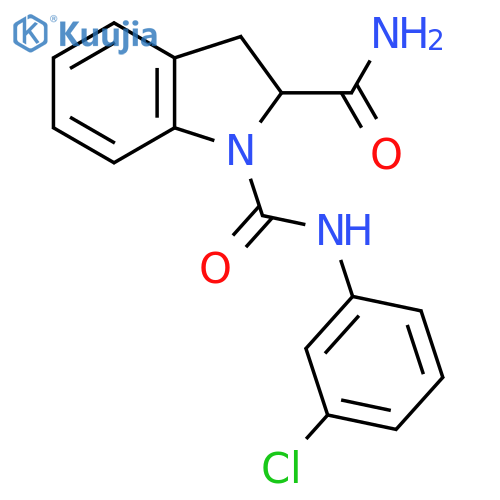 N1-(3-chlorophenyl)-2,3-dihydro-1H-indole-1,2-dicarboxamide structure