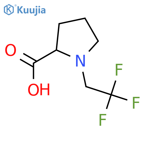 1-(2,2,2-trifluoroethyl)pyrrolidine-2-carboxylic acid structure