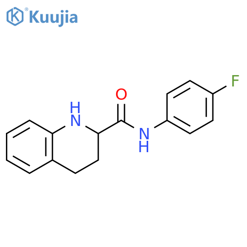 N-(4-fluorophenyl)-1,2,3,4-tetrahydroquinoline-2-carboxamide structure