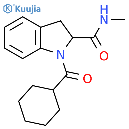 1-cyclohexanecarbonyl-N-methyl-2,3-dihydro-1H-indole-2-carboxamide structure