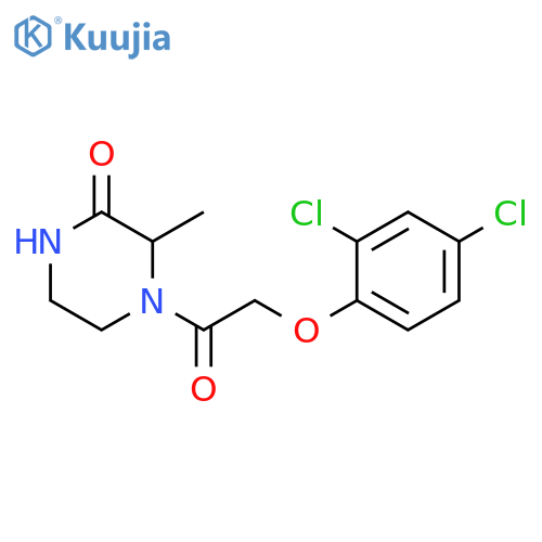 4-[2-(2,4-dichlorophenoxy)acetyl]-3-methylpiperazin-2-one structure