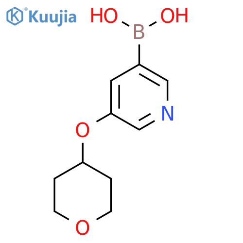 5-(Tetrahydro-2H-pyran-4-yloxy)pyridin-3-ylboronic Acid structure