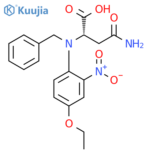 2-(benzylamino)-3-[(4-ethoxy-2-nitrophenyl)carbamoyl]propanoic acid structure