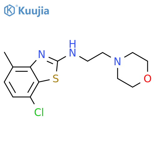 7-chloro-4-methyl-N-[2-(morpholin-4-yl)ethyl]-1,3-benzothiazol-2-amine structure