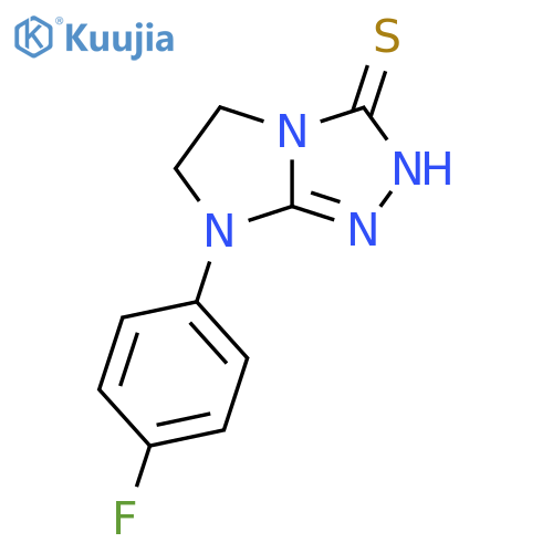 7-(4-fluorophenyl)-5H,6H,7H-imidazo[2,1-c][1,2,4]triazole-3-thiol structure