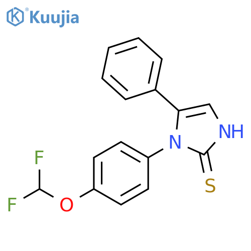 1-[4-(difluoromethoxy)phenyl]-5-phenyl-2,3-dihydro-1H-imidazole-2-thione structure