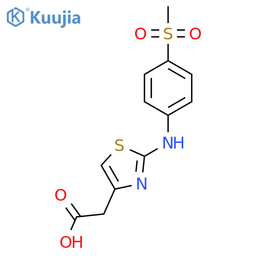 2-{2-[(4-methanesulfonylphenyl)amino]-1,3-thiazol-4-yl}acetic acid structure