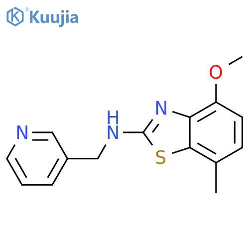 4-methoxy-7-methyl-N-[(pyridin-3-yl)methyl]-1,3-benzothiazol-2-amine structure