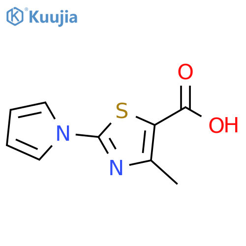 4-Methyl-2-(1H-pyrrol-1-yl)-1,3-thiazole-5-carboxylic acid structure