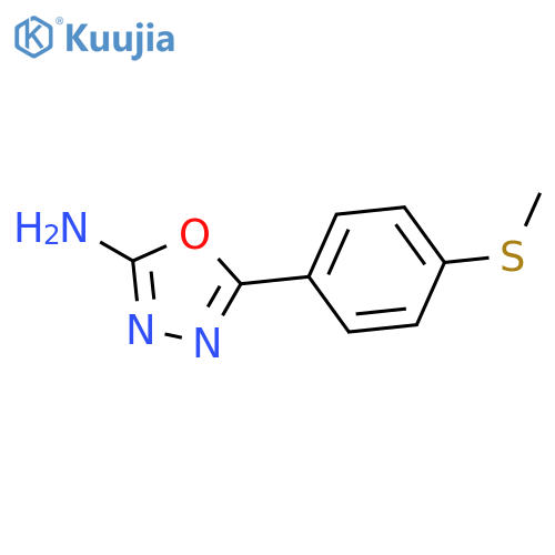 5-[4-(methylsulfanyl)phenyl]-1,3,4-oxadiazol-2-amine structure