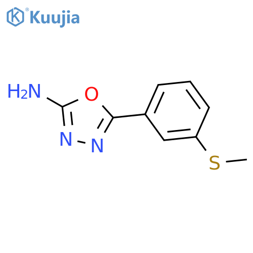 5-[3-(methylsulfanyl)phenyl]-1,3,4-oxadiazol-2-amine structure