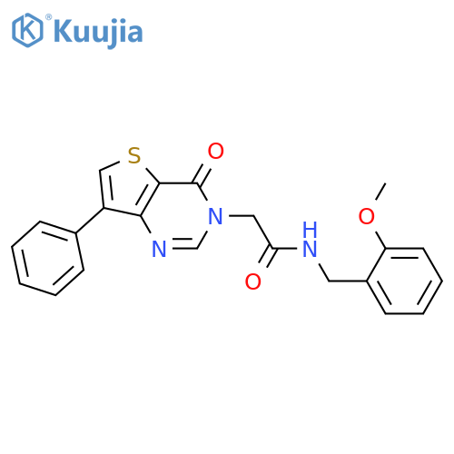 N-[(2-methoxyphenyl)methyl]-2-{4-oxo-7-phenyl-3H,4H-thieno[3,2-d]pyrimidin-3-yl}acetamide structure