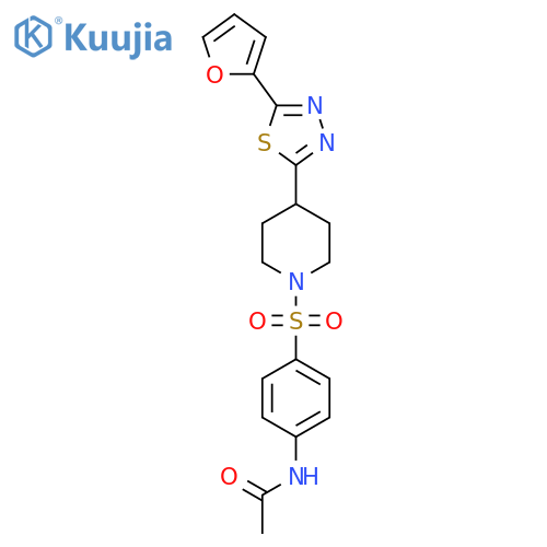 N-[4-({4-[5-(furan-2-yl)-1,3,4-thiadiazol-2-yl]piperidin-1-yl}sulfonyl)phenyl]acetamide structure