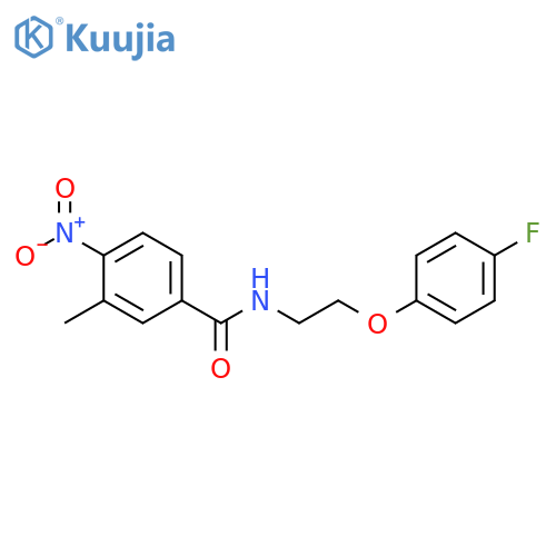 N-[2-(4-fluorophenoxy)ethyl]-3-methyl-4-nitrobenzamide structure