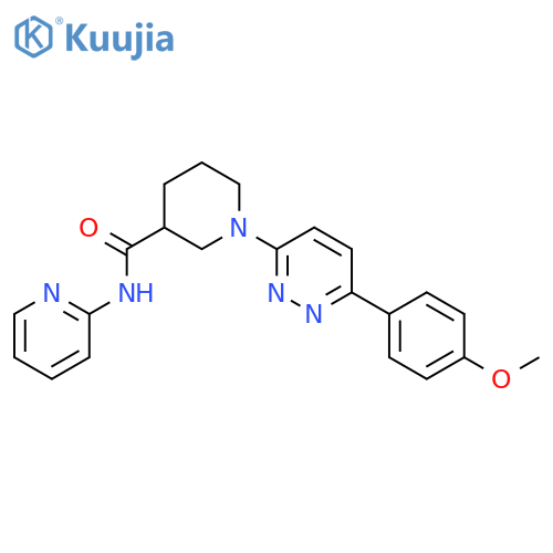1-6-(4-methoxyphenyl)pyridazin-3-yl-N-(pyridin-2-yl)piperidine-3-carboxamide structure