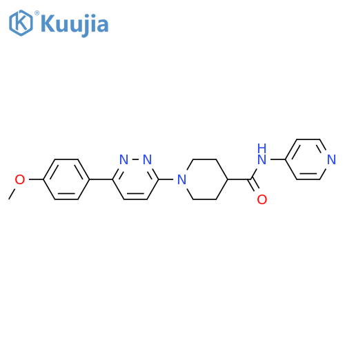 1-6-(4-methoxyphenyl)pyridazin-3-yl-N-(pyridin-4-yl)piperidine-4-carboxamide structure