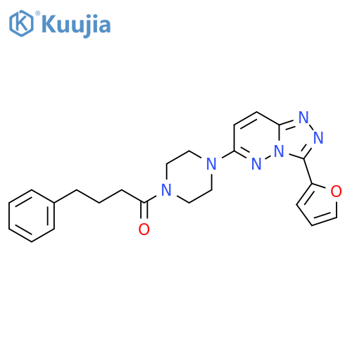 1-{4-3-(furan-2-yl)-1,2,4triazolo4,3-bpyridazin-6-ylpiperazin-1-yl}-4-phenylbutan-1-one structure