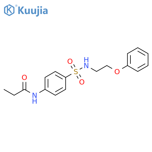 N-{4-(2-phenoxyethyl)sulfamoylphenyl}propanamide structure