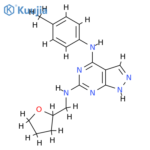 N4-(4-methylphenyl)-N6-[(oxolan-2-yl)methyl]-1H-pyrazolo[3,4-d]pyrimidine-4,6-diamine structure