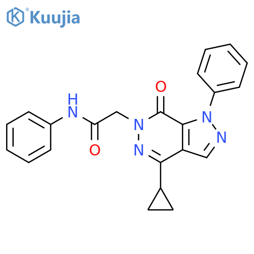 2-{4-cyclopropyl-7-oxo-1-phenyl-1H,6H,7H-pyrazolo[3,4-d]pyridazin-6-yl}-N-phenylacetamide structure