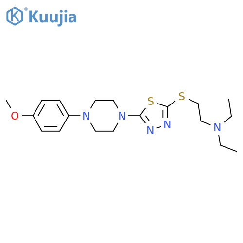 diethyl[2-({5-[4-(4-methoxyphenyl)piperazin-1-yl]-1,3,4-thiadiazol-2-yl}sulfanyl)ethyl]amine structure