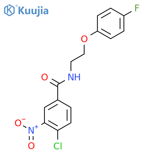 4-chloro-N-[2-(4-fluorophenoxy)ethyl]-3-nitrobenzamide structure