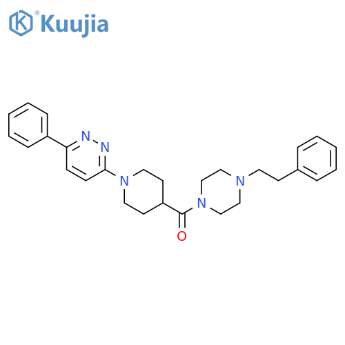 3-phenyl-6-{4-[4-(2-phenylethyl)piperazine-1-carbonyl]piperidin-1-yl}pyridazine structure