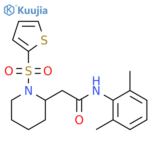 N-(2,6-dimethylphenyl)-2-[1-(thiophene-2-sulfonyl)piperidin-2-yl]acetamide structure