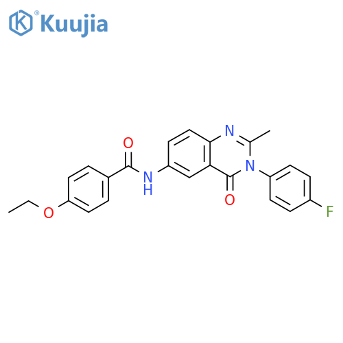 4-ethoxy-N-3-(4-fluorophenyl)-2-methyl-4-oxo-3,4-dihydroquinazolin-6-ylbenzamide structure