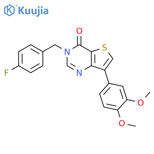7-(3,4-dimethoxyphenyl)-3-[(4-fluorophenyl)methyl]-3H,4H-thieno[3,2-d]pyrimidin-4-one structure