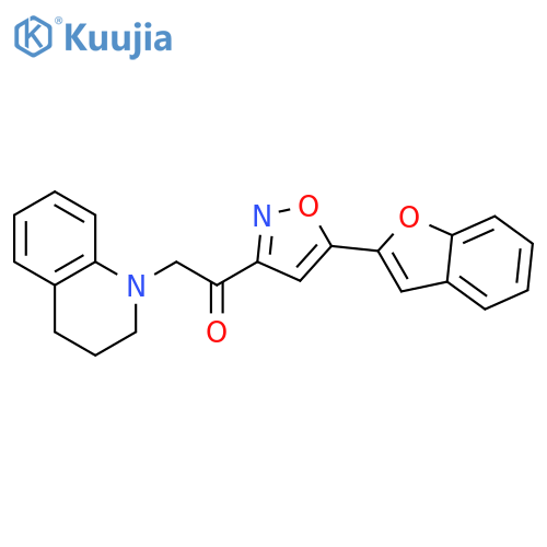 2-5-(1-benzofuran-2-yl)-1,2-oxazol-3-yl-1-(1,2,3,4-tetrahydroquinolin-1-yl)ethan-1-one structure