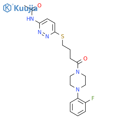 N-[6-({4-[4-(2-fluorophenyl)piperazin-1-yl]-4-oxobutyl}sulfanyl)pyridazin-3-yl]acetamide structure