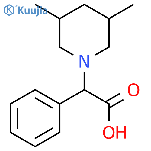 2-(3,5-Dimethylpiperidin-1-YL)-2-phenylacetic acid structure