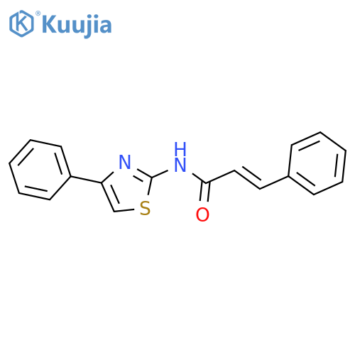 (2E)-3-phenyl-N-(4-phenyl-1,3-thiazol-2-yl)prop-2-enamide structure