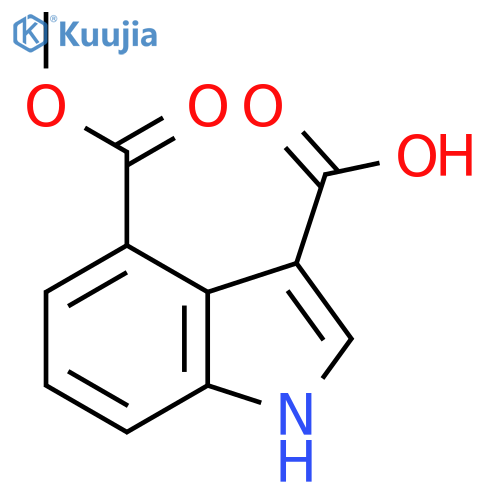 4-(methoxycarbonyl)-1H-indole-3-carboxylic acid structure