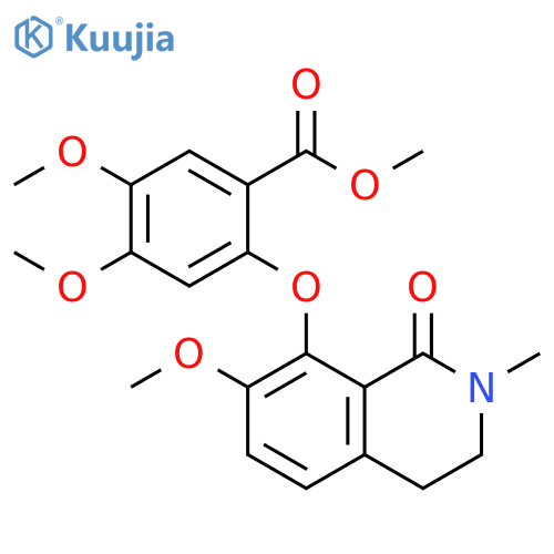 Benzoicacid,4,5-dimethoxy-2-[(1,2,3,4-tetrahydro-7-methoxy-2-methyl-1-oxo-8-isoquinolinyl)oxy]-,methyl ester structure