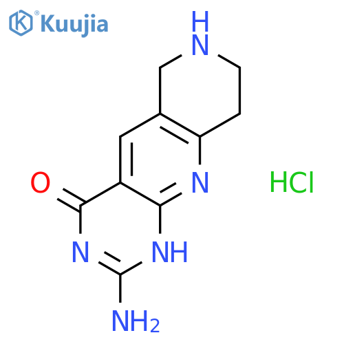 Pyrimido[4,5-b][1,6]naphthyridin-4(1H)-one, 2-amino-6,7,8,9-tetrahydro-, hydrochloride structure