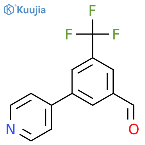 3-(Pyridin-4-yl)-5-(trifluoromethyl)benzaldehyde structure