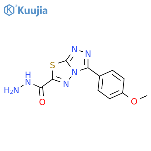 3-(4-methoxyphenyl)-1,2,4triazolo3,4-b1,3,4thiadiazole-6-carbohydrazide structure