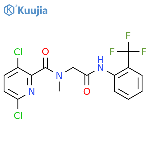 2-[1-(3,6-Dichloropyridin-2-YL)-N-methylformamido]-N-[2-(trifluoromethyl)phenyl]acetamide structure