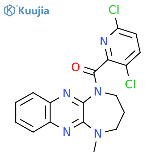 3,6-dichloro-2-{5-methyl-1H,2H,3H,4H,5H-[1,4]diazepino[2,3-b]quinoxaline-1-carbonyl}pyridine structure