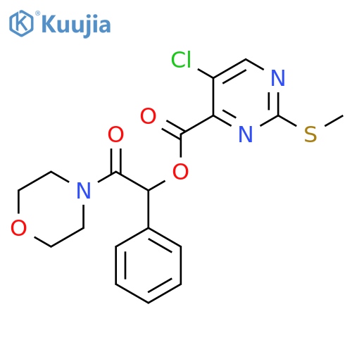 2-(4-Morpholinyl)-2-oxo-1-phenylethyl 5-chloro-2-(methylthio)-4-pyrimidinecarboxylate structure