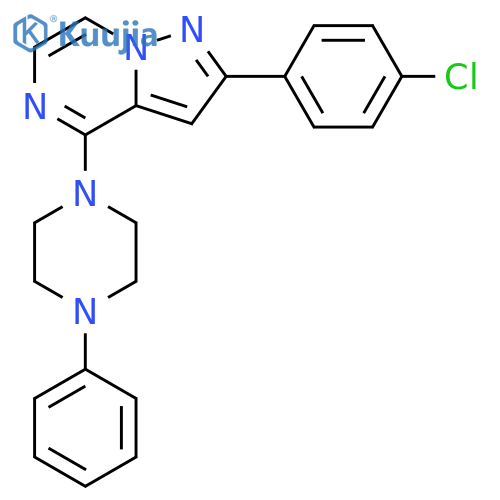 1-[2-(4-chlorophenyl)pyrazolo[1,5-a]pyrazin-4-yl]-4-phenylpiperazine structure